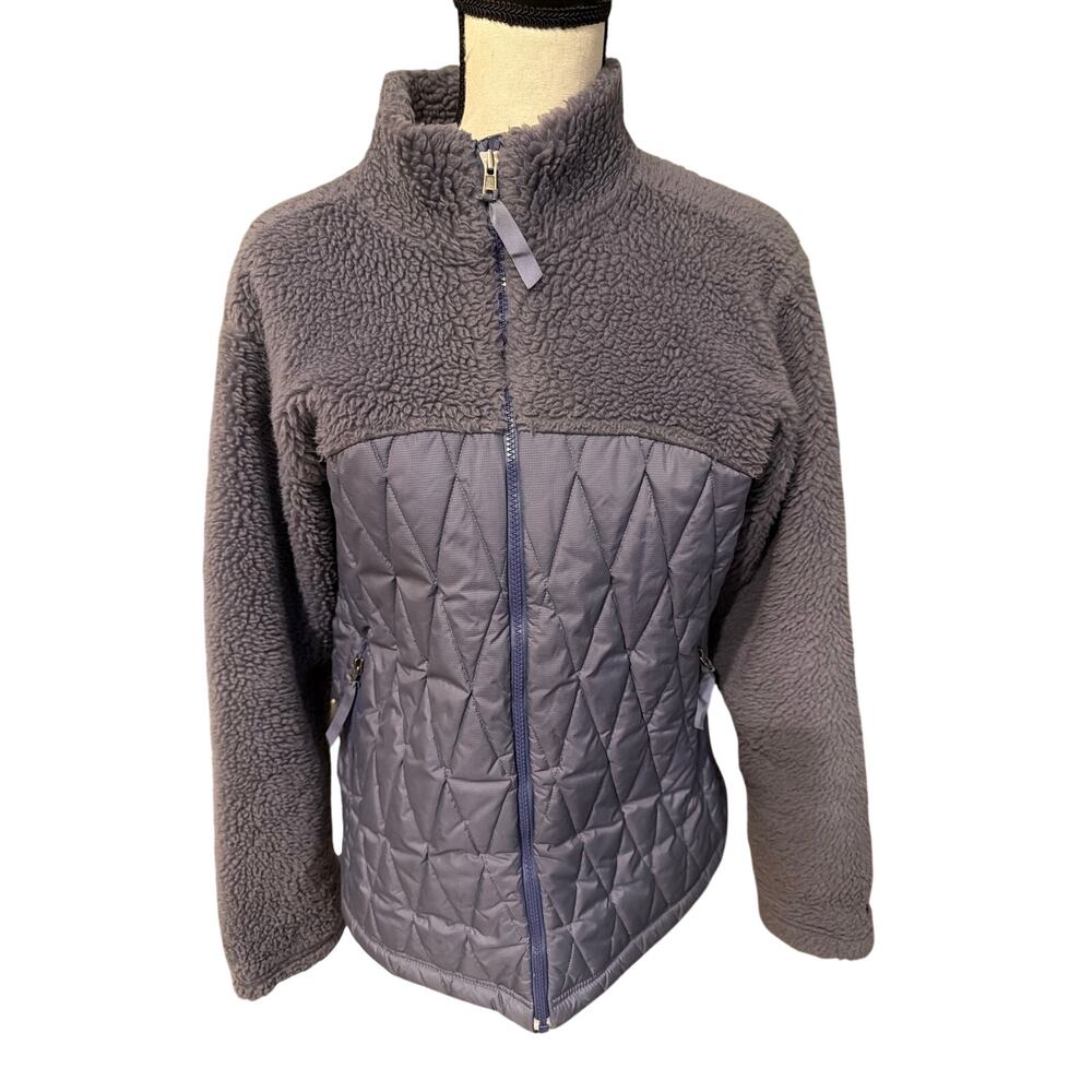 ⭐️ Women’s Patagonia Quilted Fleece Full Zip Jacket Size Large Hiking Gorpcore